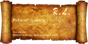 Rohrer Laura névjegykártya