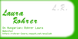 laura rohrer business card